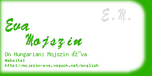 eva mojszin business card